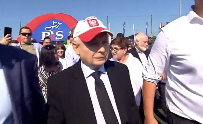 Jarosław Kaczyński na pikniku w Woli Rędzińskiej