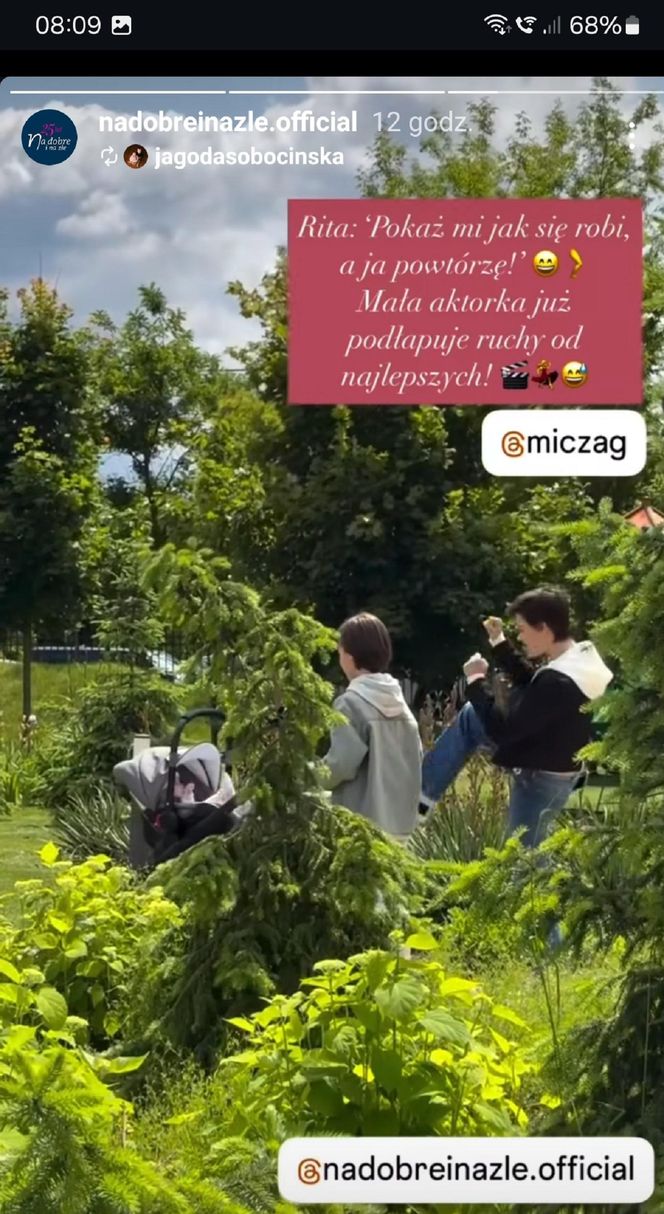 Na dobre i na złe nowy sezon. Kubuś (Wiktor Trojan), Blanka (Pola Gonciarz), Nina (Rita Sobocińska) na planie