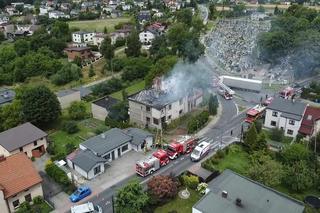 Pożar domu w Rybniku-Boguszowicach VIDEO 