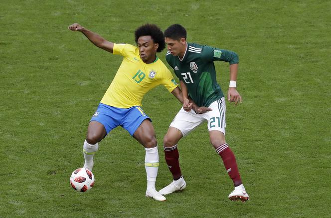 1/8 MŚ Rosja 2018: Brazylia-Meksyk: Willian i Edson Alvarez 
