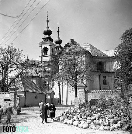 Bielany kościół pokamedulski, ulica Dewajtis - lata 50.