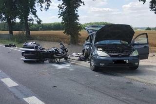 W wypadku w powiecie łosickim ucierpieli kierowca i pasażerka motocykla