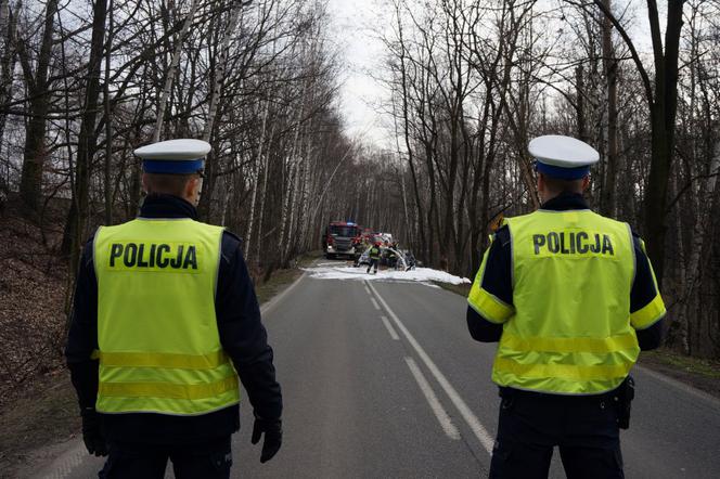 Koszmarny wypadek w Rybniku. Kierowca spłonął w samochodzie [ZDJĘCIA]