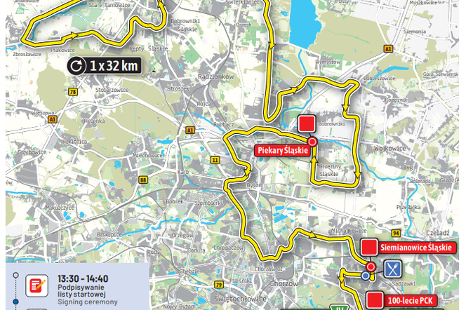Mapa Tour de Pologne - II ETAP