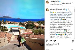 Katarzyna Skrzynecka wypoczywa z córką na Sardynii