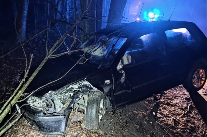 Policjanci z Orzesza zatrzymali 19-latka, który rozbił auto na przydrożnym drzewie i uciekł z miejsca kolizji.