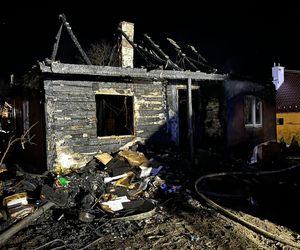 Pożar domu w Sieteszy.