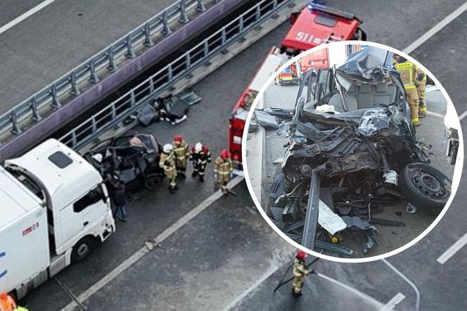 Wypadek na A2 pod Mińskiem Mazowieckim