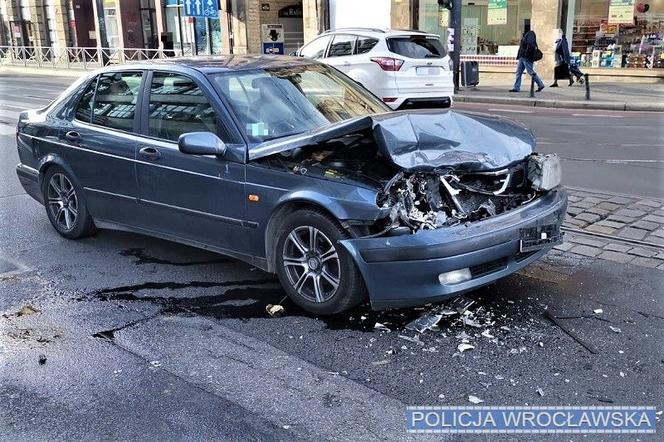 Wypadek na Świdnickiej we Wrocławiu