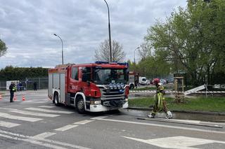 Pożar budynku przy ul. Podskarbińskiej