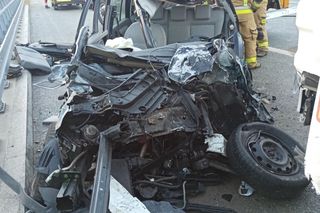 Wypadek na A2 pod Mińskiem Mazowieckim