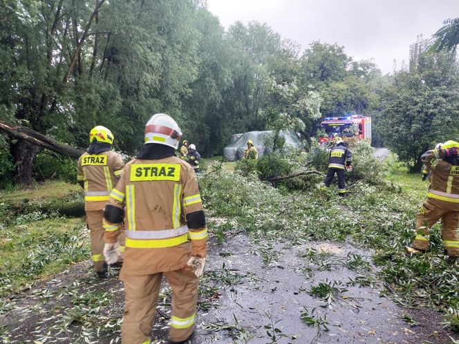 Zalane ulice i posesje. Trudna noc w gminie Goleszów w powiecie cieszyńskim