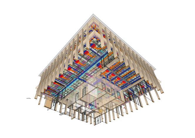 Drewniany biurowiec w Wielu