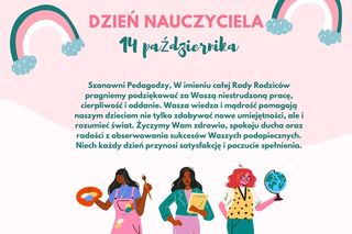 Życzenia od rady rodziców na Dzień Nauczyciela