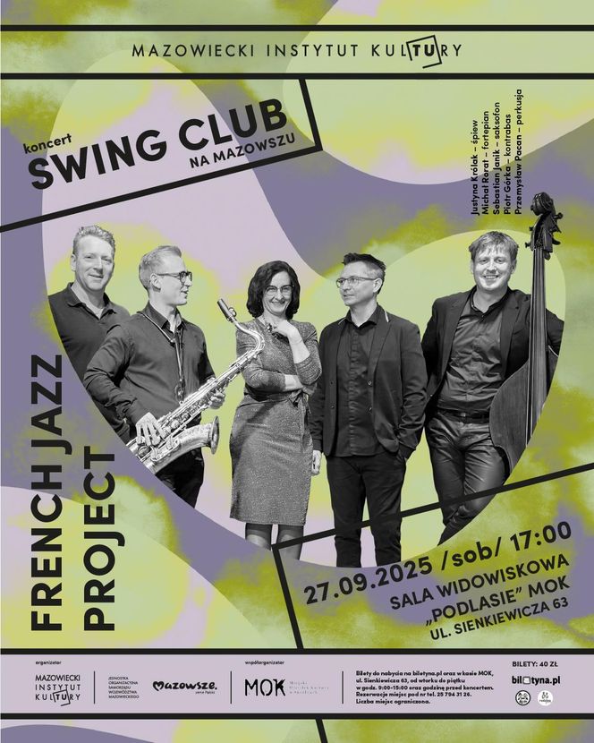 Siedlecki MOK zaprasza 27 września na koncert French Jazz Project