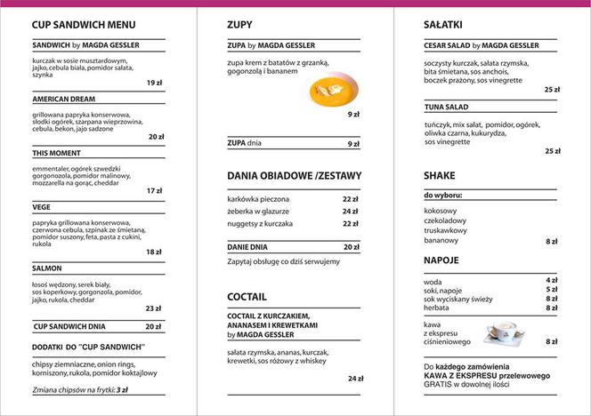 Bistro By the Way, dawniej Kwadratowy talerz - menu