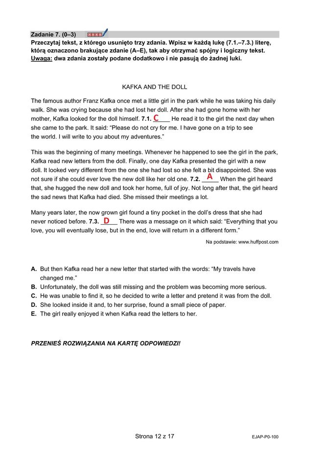 Matura 2025: angielski 7.05.2025. ODPOWIEDZI z angielskiego. Zobacz rozwiązane zadania [Formuła 2015]