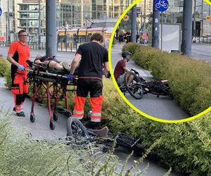 Po zderzeniu z impetem gruchnęła na asfalt. Dramatyczny wypadek z udziałem rowerzystów na warszawskiej Woli