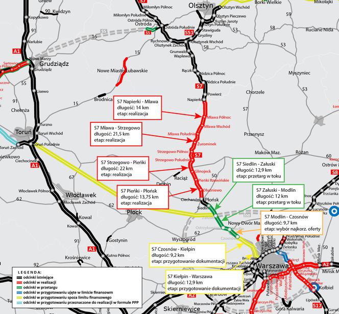 Przetarg na budowę odcinka Płońsk – Czosnów rozstrzygnięty