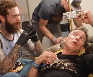 Naprawdę to zrobili! Post Malone wykonał OSOBLIWY tatuaż na twarzy Steve-O