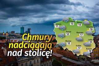 Warszawa: Pogoda na poniedziałek. Chmury nadciągają nad stolicę [INFOGRAFIKA]