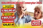 Waloryzacja rent i emerytur 2025 - wskaźnik 6,78 proc