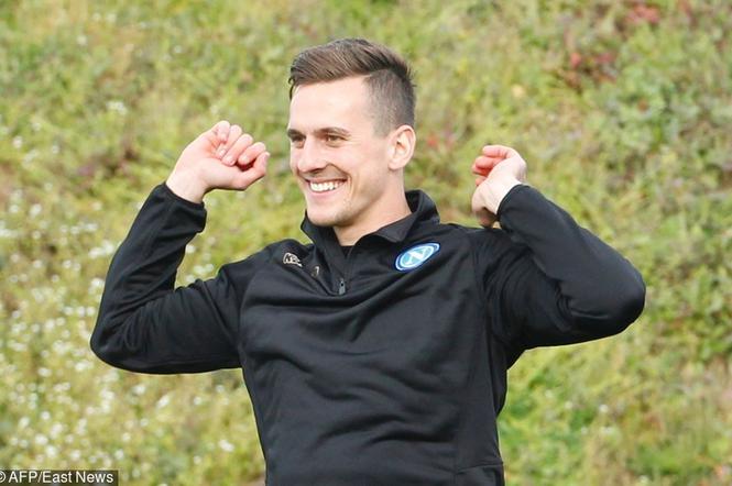 Arkadiusz Milik na treningu Napoli