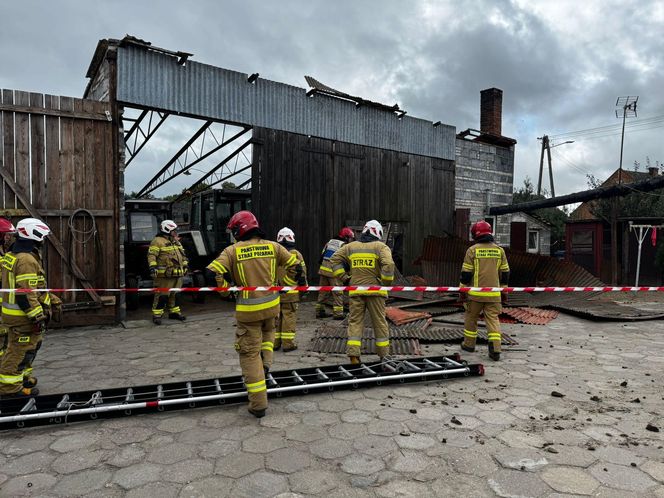 Zalane posesje, zerwany dach, przewrócony tir. Leszno i region po załamaniu pogody