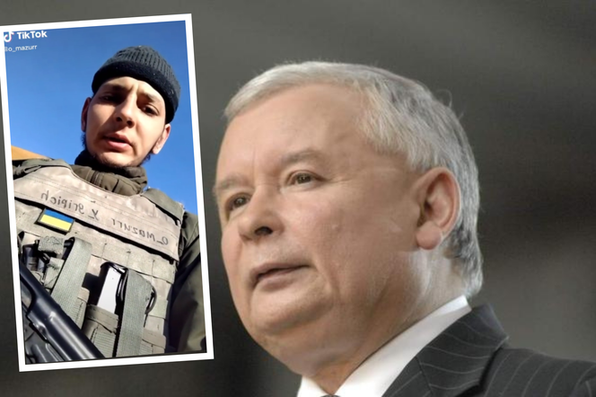 Rozbawiony Kaczyński reaguje na nietypową prośbę ukraińskiego żołnierza