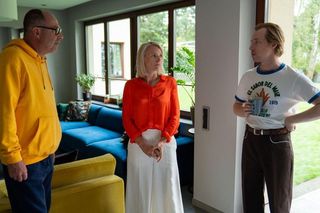 Barwy szczęścia odc. 3110. Olga (Dorota Łukasiewicz-Kwietniewska), Marek Złoty (Marcin Perchuć), Bartosz (Maciej Nawrocki)