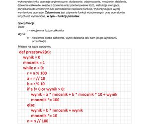 Matura 2025 informatyka rozszerzona - odpowiedzi do arkusza CKE 14.05.2025 - Formuła 2023	
