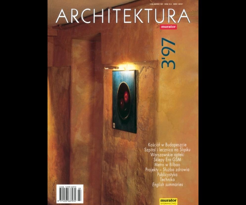 Okładka Miesięcznik Architektura 03/1997