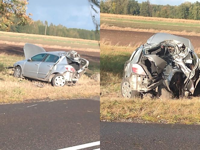 Śmiertelny wypadek pod Białą Podlaską. Opel wbił się w drzewo, kobieta zmarła w szpitalu