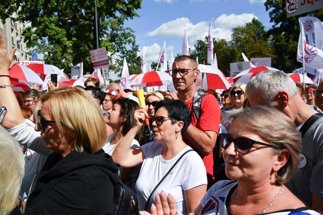 Protest nauczycieli w Warszawie
