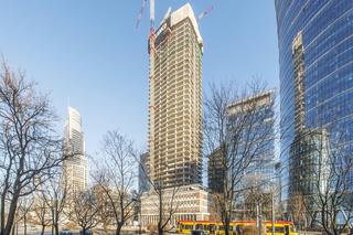 Najwyższy budowany obecnie wieżowiec w Polsce. Nowy gigant The Bridge ma już 174 metrów wysokości