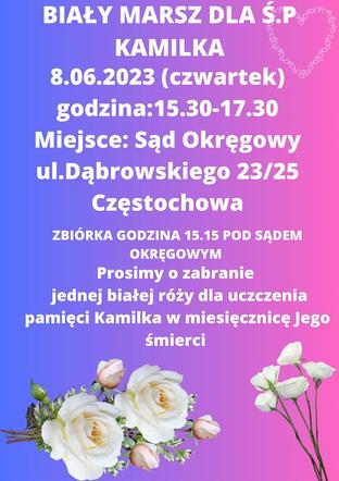 Biały marsz w pierwszą miesięcznicę śmierci Kamilka z Częstochowy. Zabierzcie białe róże