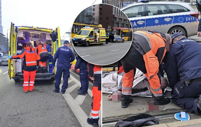 Pieszy wpadł pod tramwaj! Dramatyczny wypadek w centrum