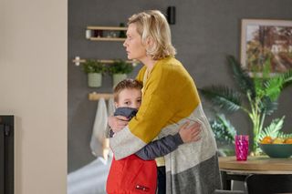 Na Wspólnej odc. 4061: Danka (Lucyna Malec), Szymek (Ksawery Kamiński)