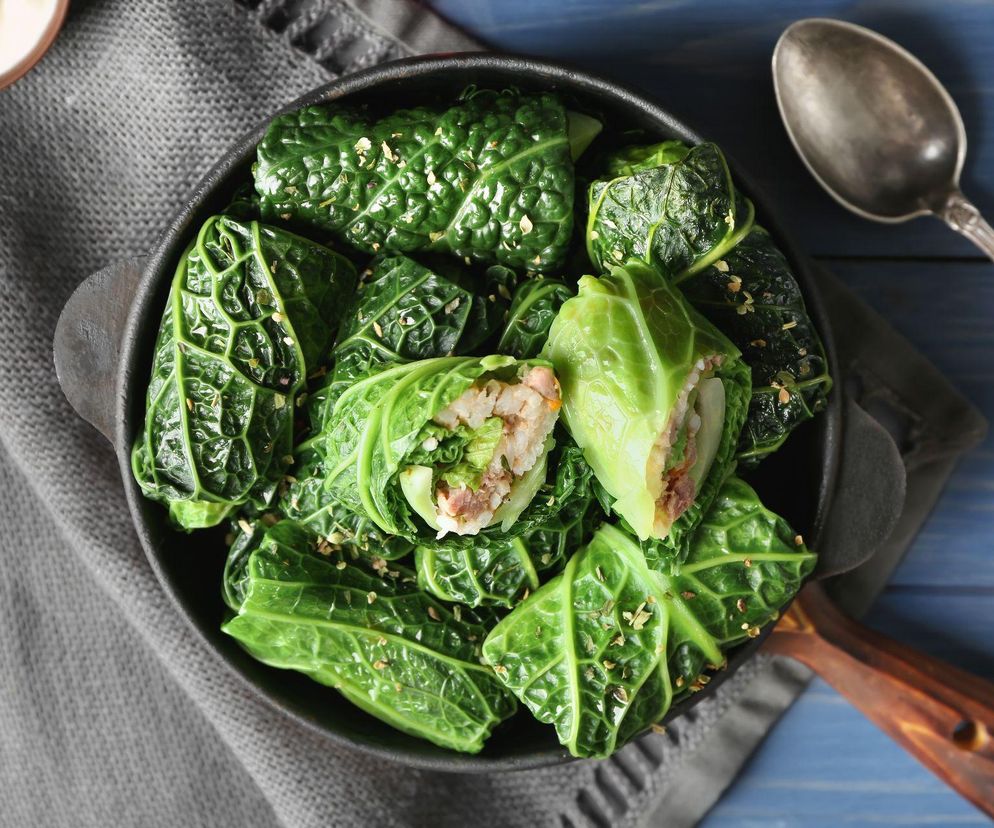 gołąbki z białą kiełbasą