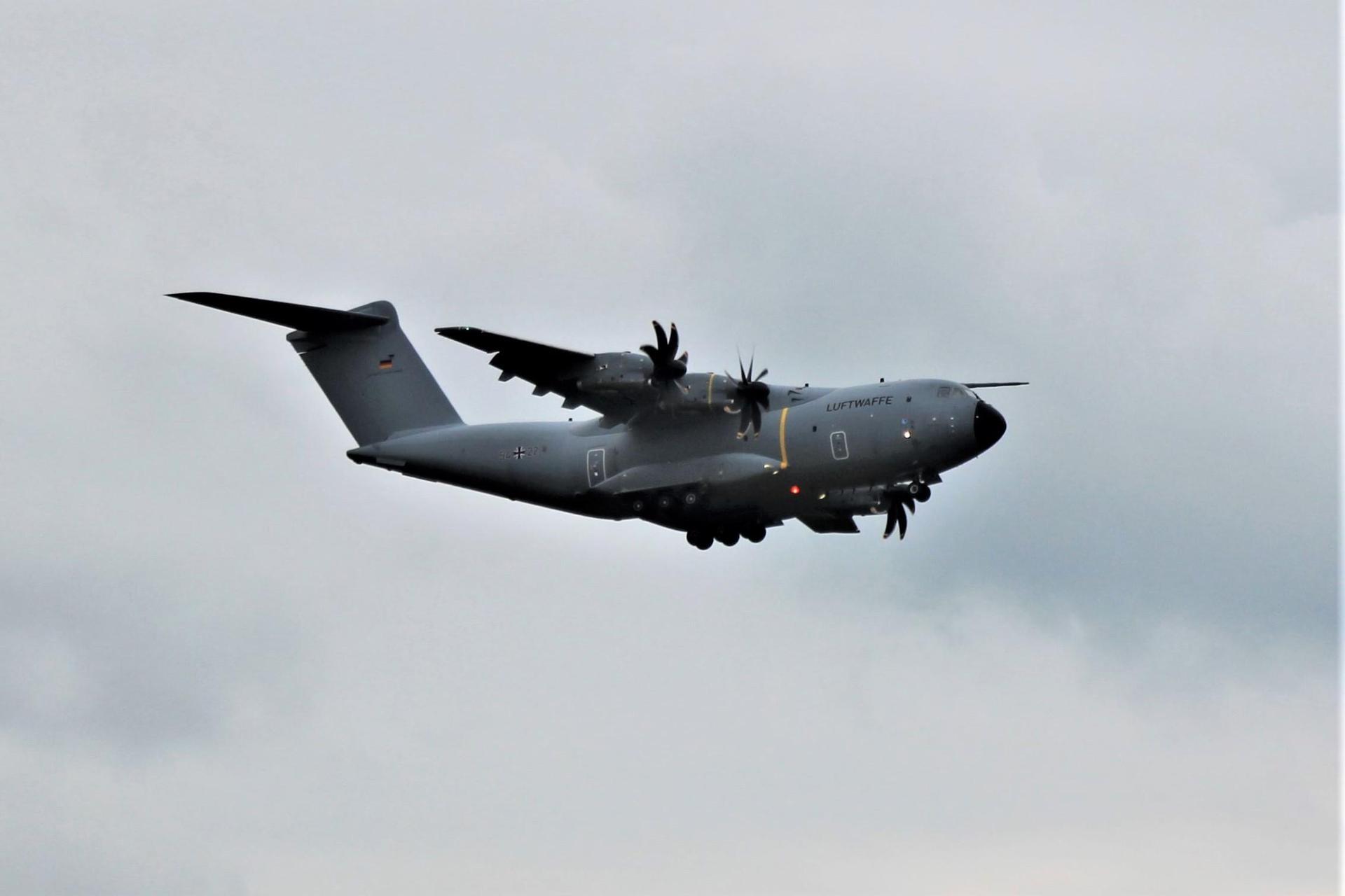 Niemiecki A400M Atlas podczas startu