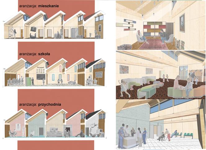 Centrum społeczności - projekt osiedla uchodźców, który zdobył PRIX SARP FR 2023 