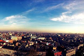 Panorama Poznania z wieżowca na Piekarach