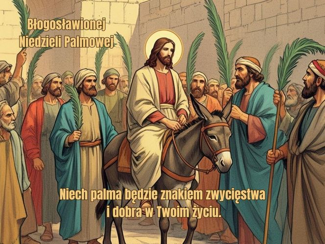 religijne kartki na Niedzielę Palmową