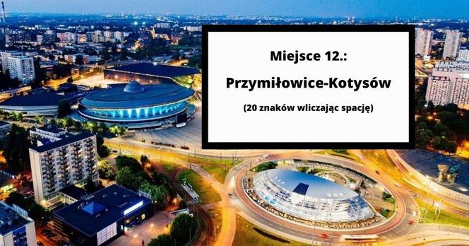 Najdłuższe nazwy miejscowości w województwie śląskim