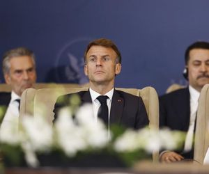 Emmanuel Macron i Donald Trump w Sharm el-Sheikh