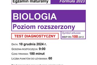 Matura próbna z biologii. Arkusze CKE i odpowiedzi PDF, rozwiązania [10.12.24]