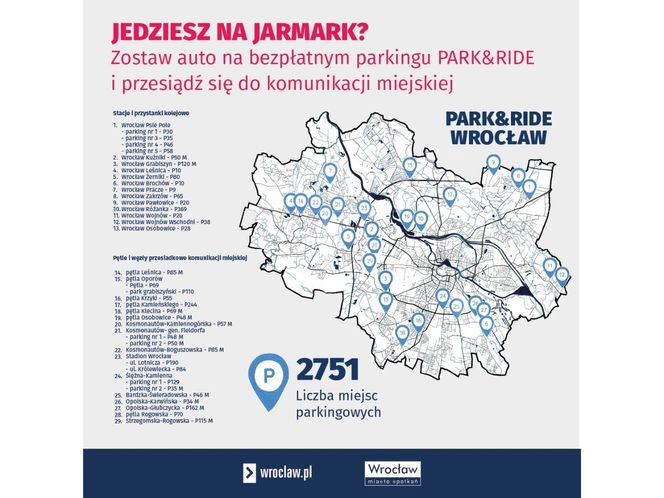 Tak najlepiej dojedziesz na Jarmark Bożonarodzeniowy 2024 we Wrocławiu