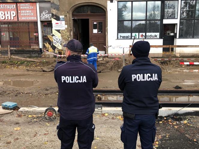 Uszkodzony gazociąg na ul. Kolumba