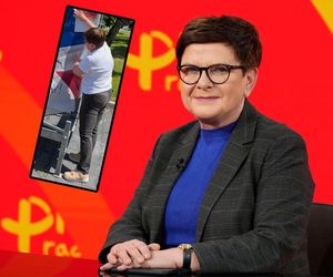 Beata Szydło złota rączka. Przyjechała i naprawiła! T-shirt, jeansy i adidasy - nowa stylówa byłej premier