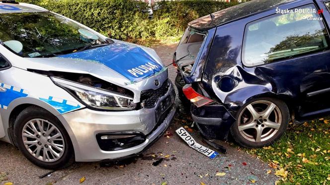 Uciekał przed policją na parafię? Groza w Gliwicach [ZDJĘCIA]